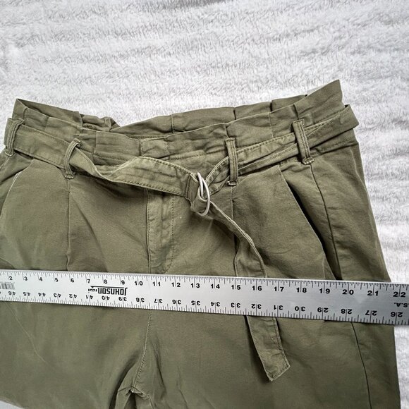 Torrid First at Fit Womens Olive Paperbag Canvas Crop Pants Size 0 Stretch New - Picture 7 of 10
